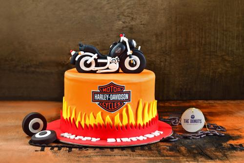 Harley Davidson Bike Theme  Cake